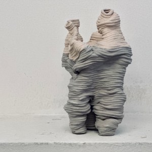 Handgefertigte Vase mit Spulentechnik