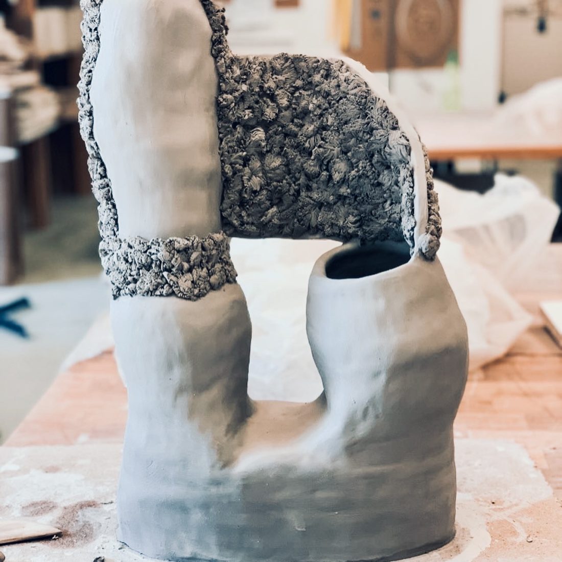 Handbuilding sculpture made by Zolta Studio using handbuilding